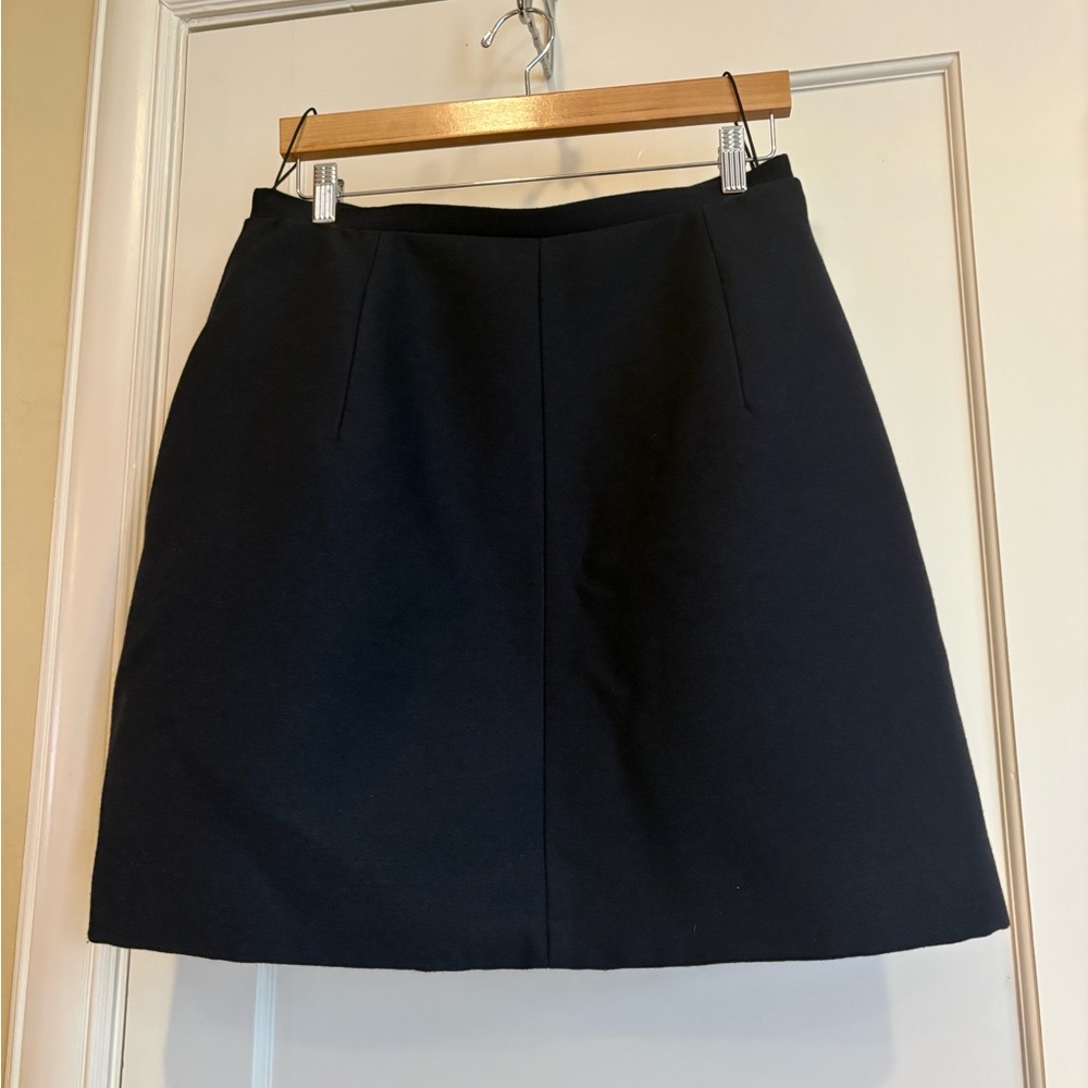 Carven Classic Navy Blue Midi Skirt